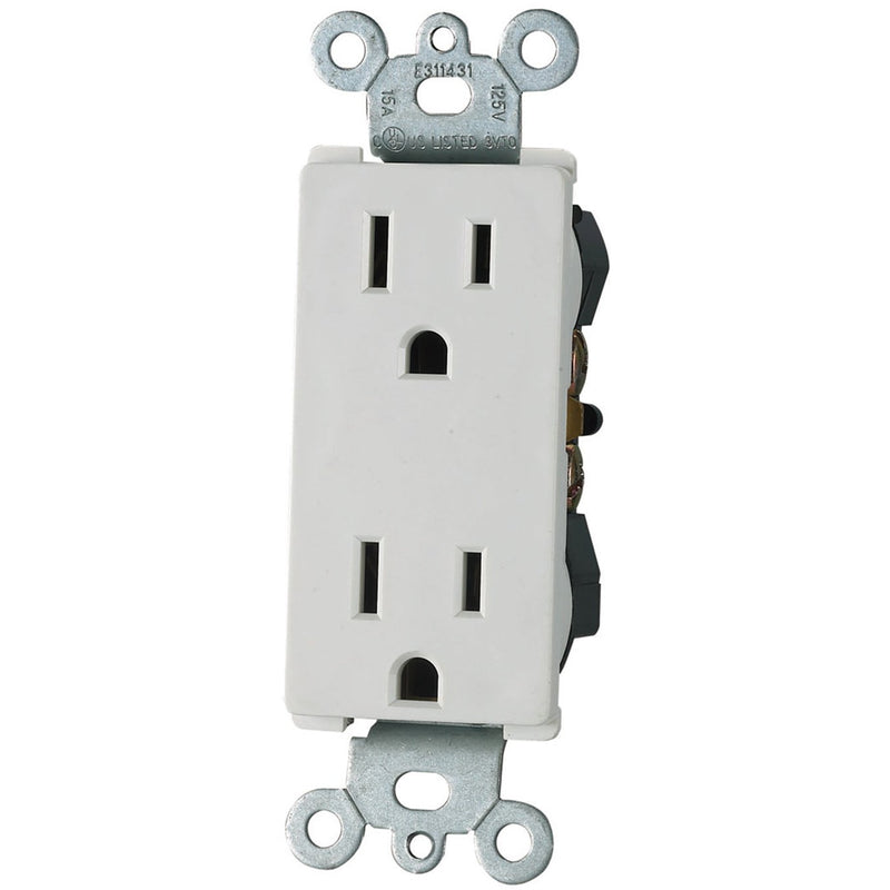 Tomacorriente Decorativo. 2 Polos/3Wire. Nema 5-15R. 15A-125Volt. 60Hz. Incluye Tornillos.