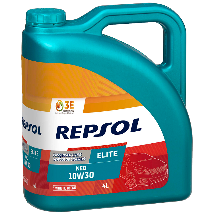 ACEITE LUBRICANTE SEMISINTETICO 10W30 REPSOL 4L. USO PARA MOTORES A GASOLINA Y DIESEL QUE TRABAJAN A