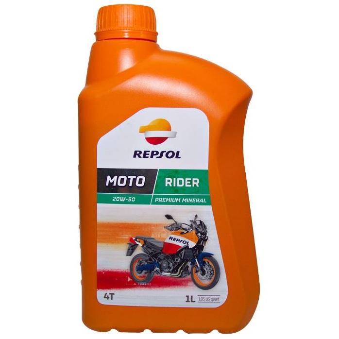 ACEITE LUBRICANTE 4T 20W50 PREMIUM MINERAL REPSOL 1L API SL PARA MOTORES DE BAJA, MEDIA Y ALTA CILIN