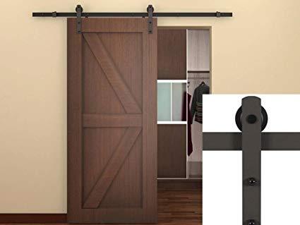 Kit De Herrajes Para Puertas Corredizas De Madera De Montaje Lateral En Forma De J