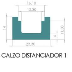 Clazo de Poliamida para Multipunto UA077 Sistema Perimtetral Serie 70 mm