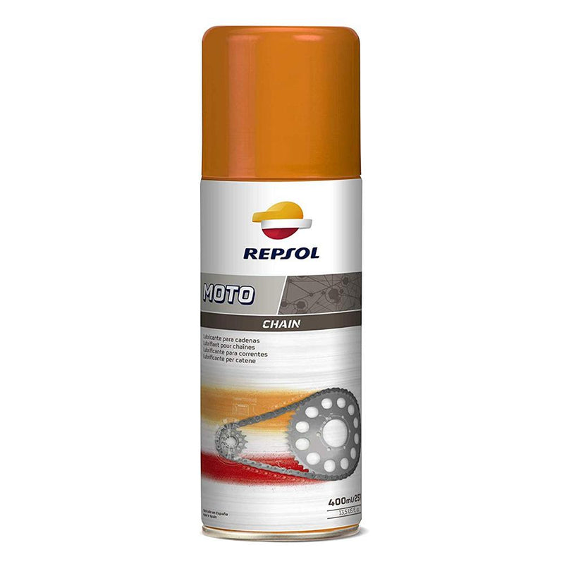 ACEITE LUBRICANTE REPSOL PARA CADENAS PARA MOTO 400ml EN AEROSOL (MOTO CHAIN)