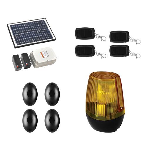 Motor abatible Easyopen 600Kg Kit solar.24V.Para portones 3m ancho