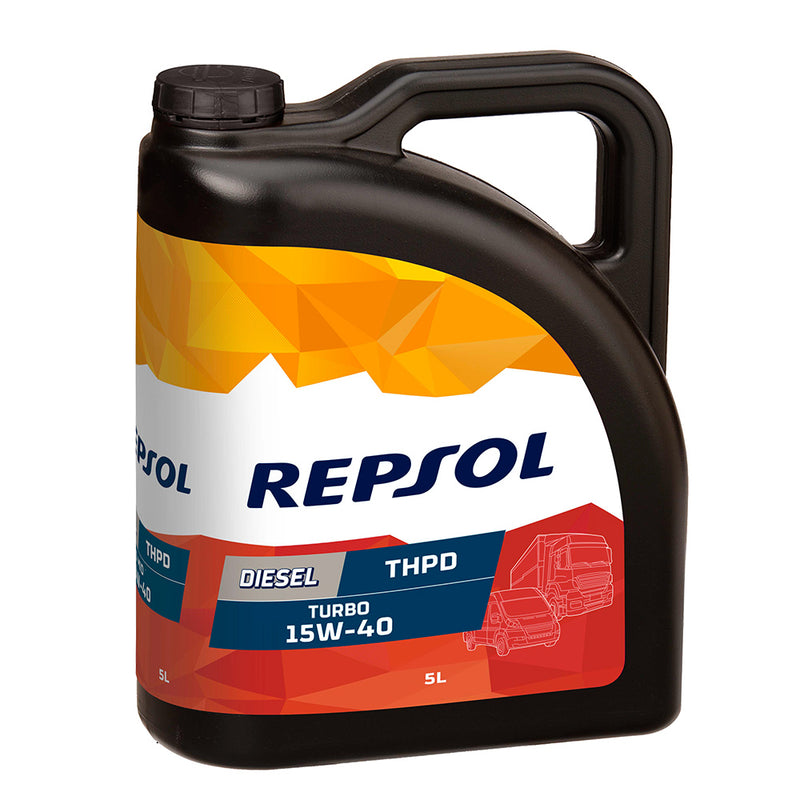 ACEITE LUBRICANTE 15W40 REPSOL DIESEL TURBO 5L THPD USO PARA MOTORES DE ULTIMA GENERACION