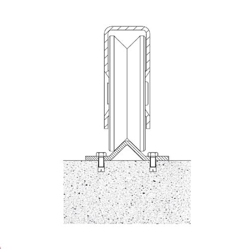 Riel V Para Atornillar A Piso, Para Porton Corredizo. Galvanizado. 3Mts. Resiste 2000Kg