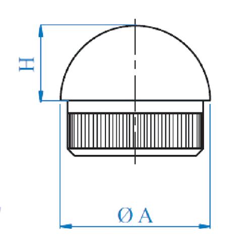 Tapa Semiesferica para Tubo de 42.4mm.