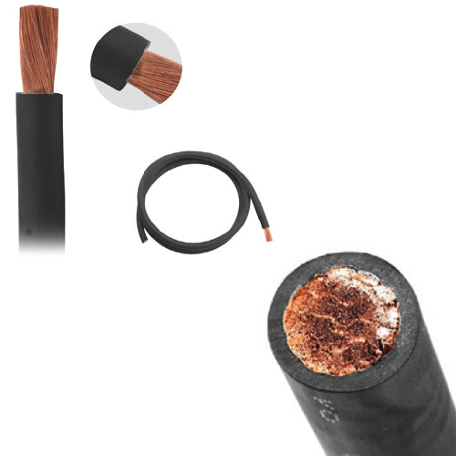 2/0 (450 amps). 1 Metro de cable flexible para soldar recubierto con EPDM.