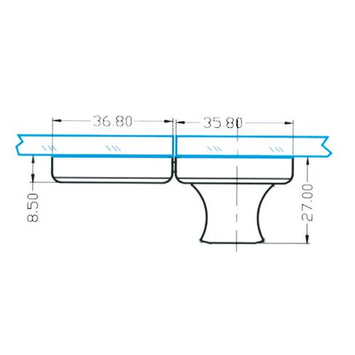 Cerradura Puertas Dobles Para Pegar Con Fotocurado UV.