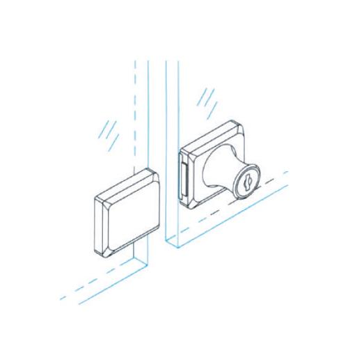 Cerradura Puertas Dobles Para Pegar Con Fotocurado UV.