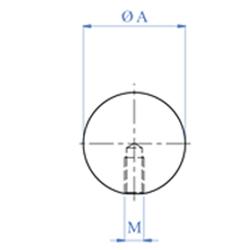 Esfera con rosca hembra para terminales de sistema de cable. Compatible con todos los tensores