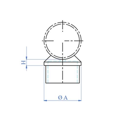 Union corremanos-poste para tubo de 1 1/2".