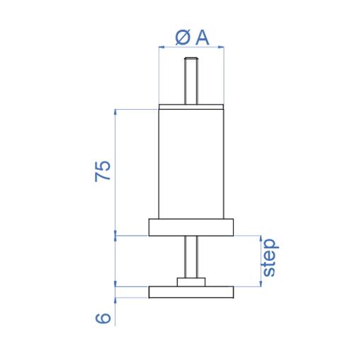 E035170005 Anclaje para poste de baranda Quickstair.