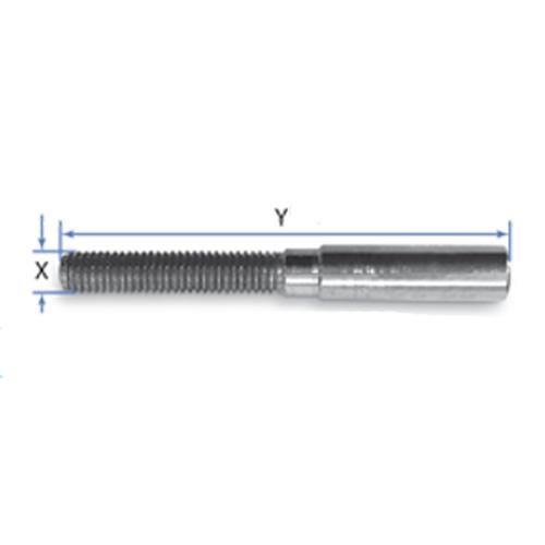 Fiting para cable 5 mm rosca derecha.