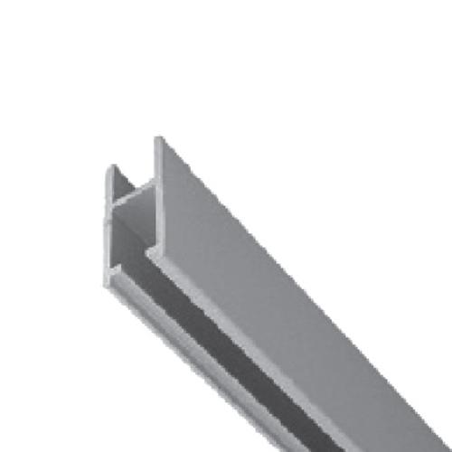 Perfil inferior zocalo para puertas corredizas de vitrina. 2mts. Anodizado. Para vidrio 5-6 mm