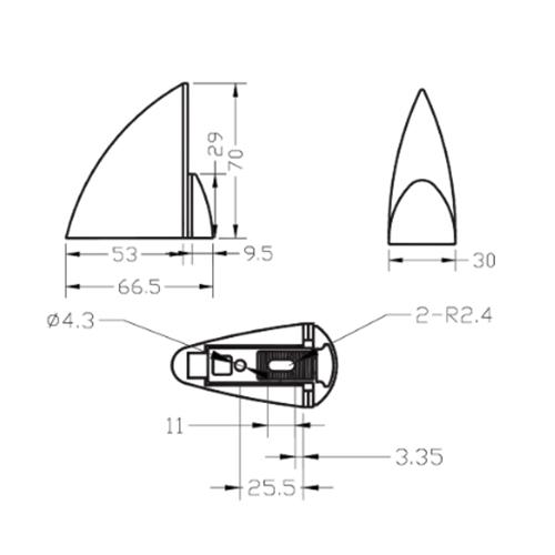 Soporte para repisas de vidrio 4-12mm. (par).