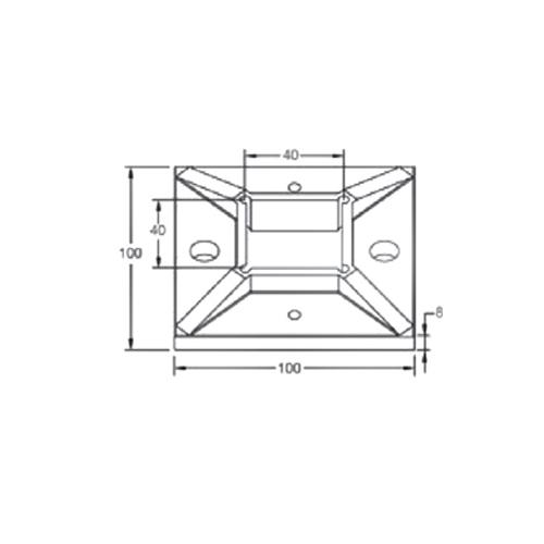 Placa Cuadrada De Anclaje Para Soldar De 40X40mm.