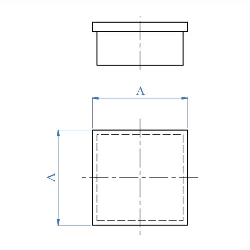 Tapon Cuadrado 40X40 Mm Para Barandas.