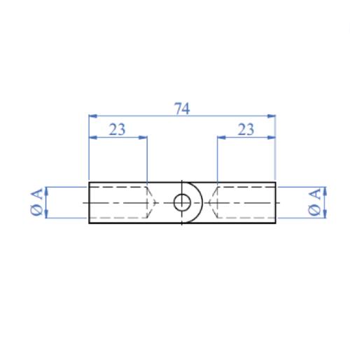 Codito Para Barra De 12Mm. Satinado.