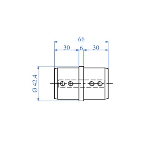 Union Para Corremano Ranurado De 42.4Mm AISI316.