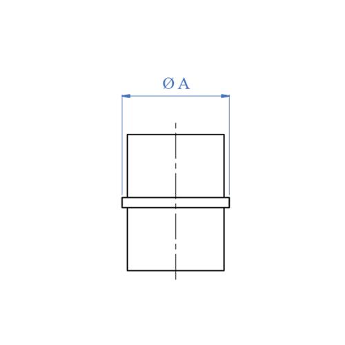 Conector Tubo-Tubo De 42.4Mm.