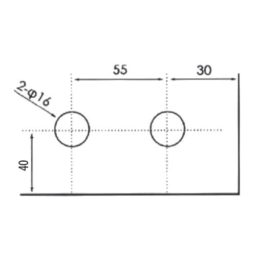 Herraje guia para puerta plegable izquierdo