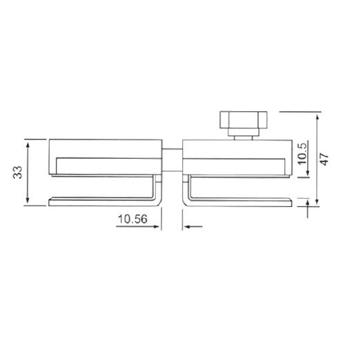 Cerradura Sin Llaves (Pasador) P/Puertas Dobles. No Req Perforacion En Vidrio 8 A 12 Mm. Brillante