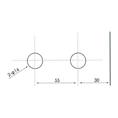 Bisagra a muro Sistema Plegable. Satinada para vidrios 10-12 mm