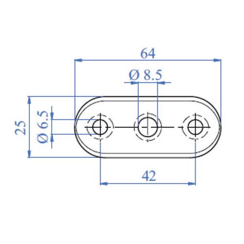 Plancha para anclaje de corremano.