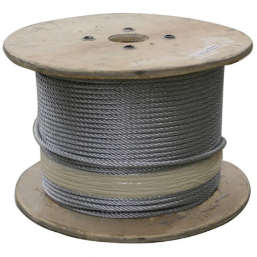 Rollo de cable 7x19. Diametro 3/8" 10 mm. 100 metros de largo. AISI 316 Marino.