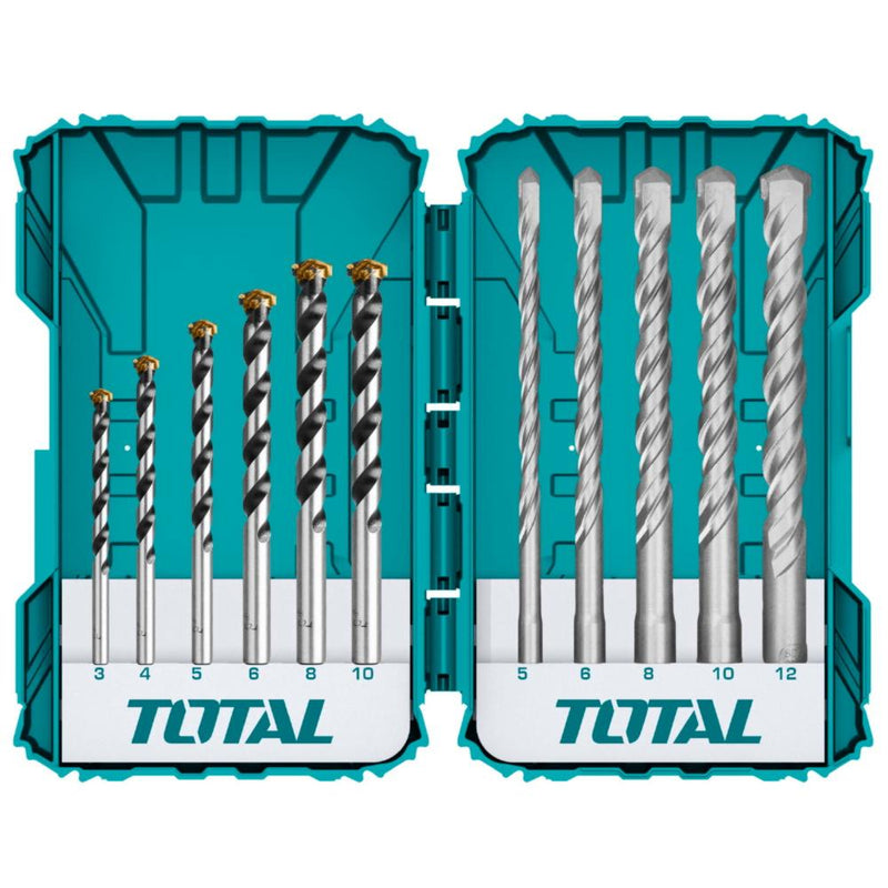 Juego De Brocas Para Concreto Y Rotomartillo De 11 Piezas.