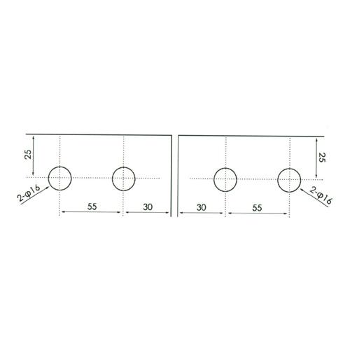 Bisagra vidrio-vidrio sencilla Sistema Plegable. Satinada para vidrios 10-12 mm