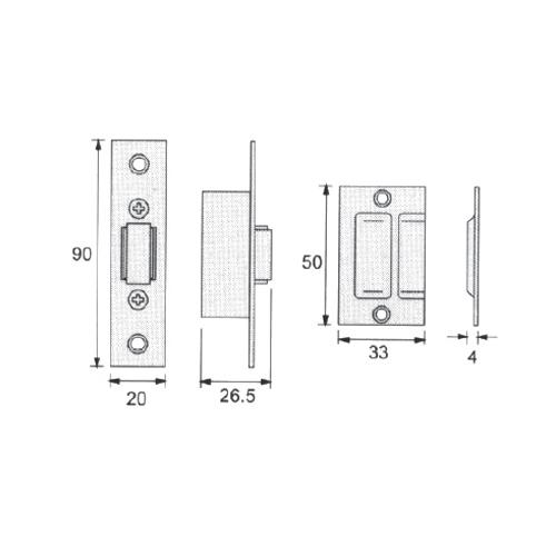 Tranca de presion para puertas y muebles