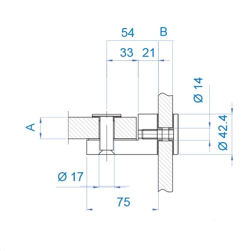 Soporte de peldaño a vidrio Quickstair.