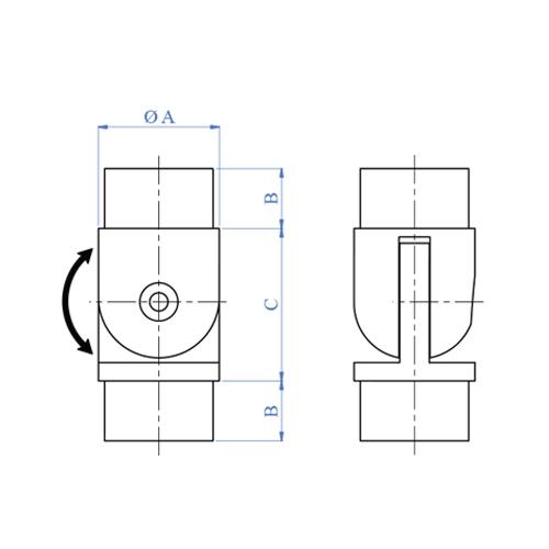 Codo Regulable Para Tubo De 42.4Mm.