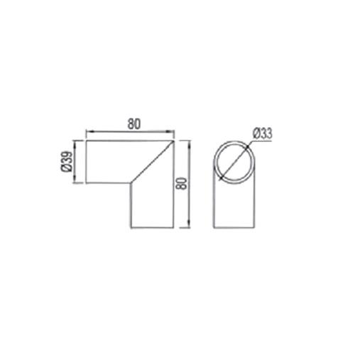 Codo De 90° Para Tubo 1 1/4"  SS304  Satinado.