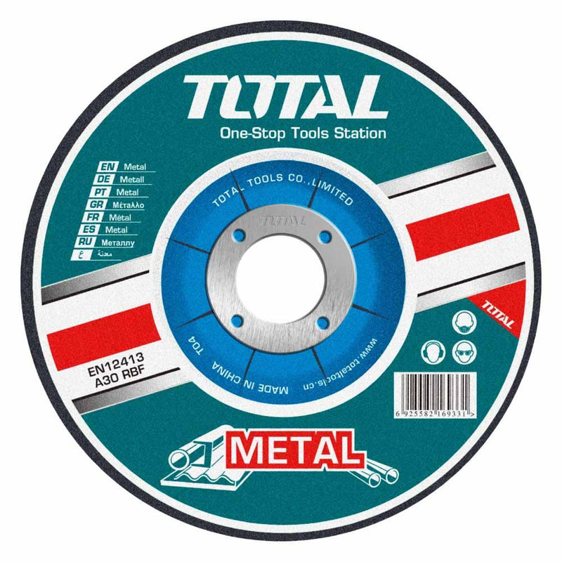 Disco De Desbaste Para Metal Abrasivo. 125 Mm (5 ") X 6.0Mm (1/4") X 22.2Mm (7/8 "). Centro Hundido.