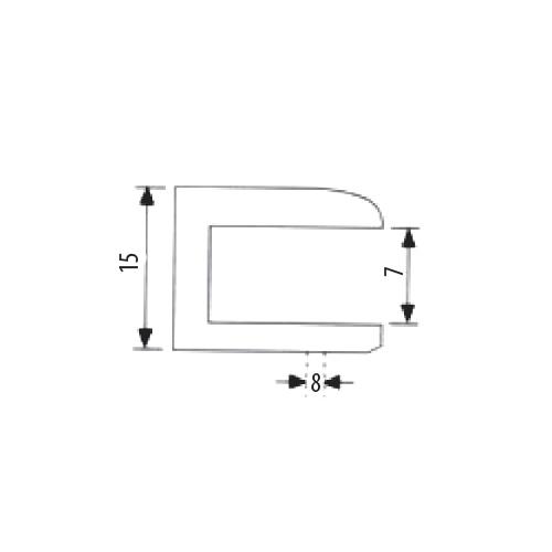 Clip Chico Soporte De Repisas Para Vidrios De 6-5 Mm. Acabado Brillante. (Se Vende Por Unidad)