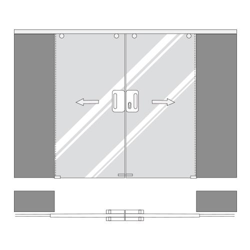 Recibidor para cerradura de gancho para sistema plegable o slider doble. Acabado satinado.