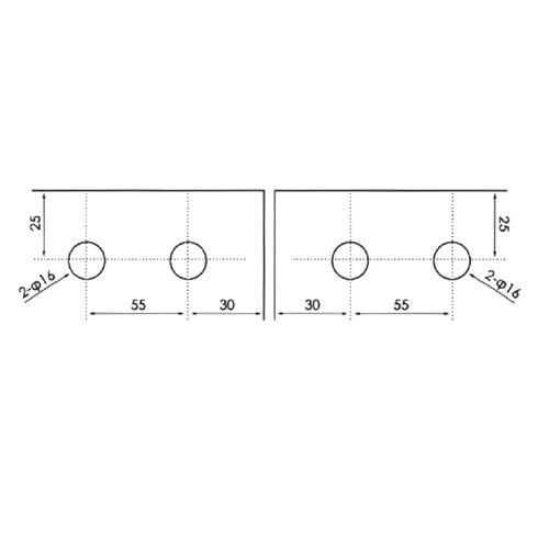 Bisagra con ruedas Sistema Plegable. Satinada para vidrios 10-12 mm