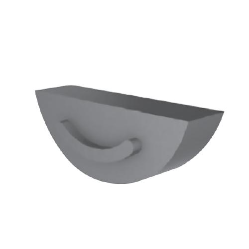 SIDE PLATE, for round glass clip (GC.500 series), SS-304, SATIN.