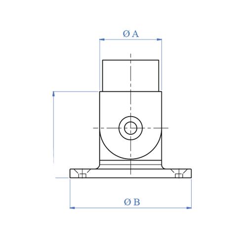 Anclaje De Angulo Regulable Para Tubo De 42.4Mm.