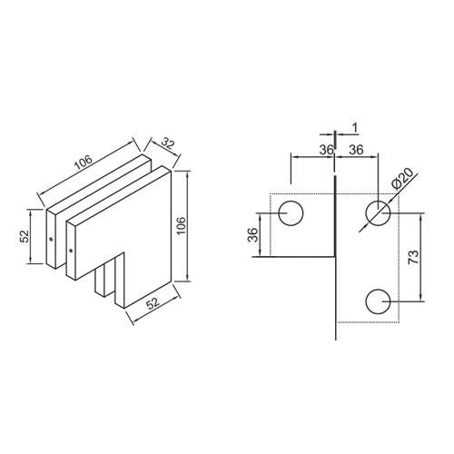 CONECTOR SUPERIOR EN L.