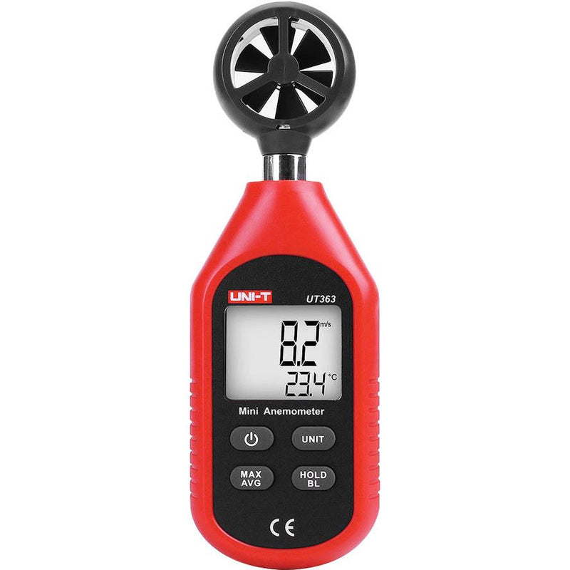 UNI-T UT363 mini Anemómetro digital Medidor de velocidad del viento 0-30 m/s flujo de aire-10 ~ 50C/