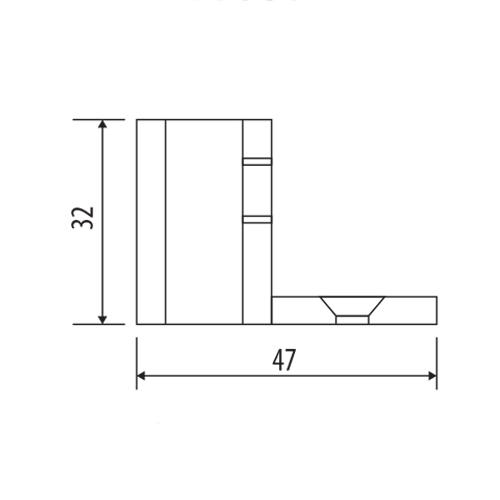 Soporte Vidrio A Pared Izquierdo.