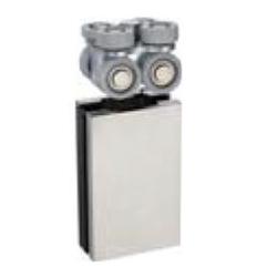 Rodaja super individual sist 8900A . Acero inox 304 macizo. Vidrio 10-12 mm requiere saques Satinado