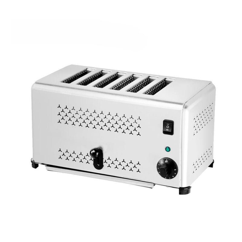 Tostador de pan de 6 rebanadas timer de 0-5 min 2.52 KW 420*260*220 mm 110 60 htz(1 año)