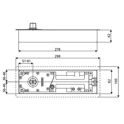 TS500N/EN3 EMBELLECEDOR INOX. GEZE CARBONE ACABADO SATINADO