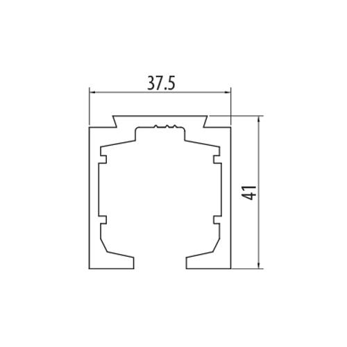 Riel De Aluminio Corredera Sencilla Para Sistema 8600. 5.8 Mts