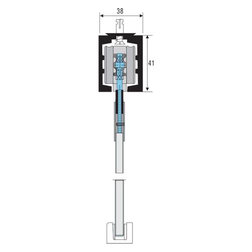 Riel De Aluminio Corredera Sencilla Para Sistema 8600. 5.8 Mts