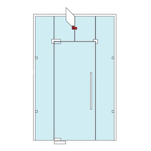 conector superior con aleta. Brillante